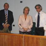 il Dr Stea con la Prof.ssa Chantal Malevez e il Dr Fausto Pasqualini Galliani